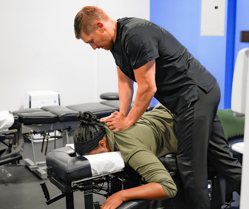 BackFit Health + Spine chiropractor giving a back adjustment