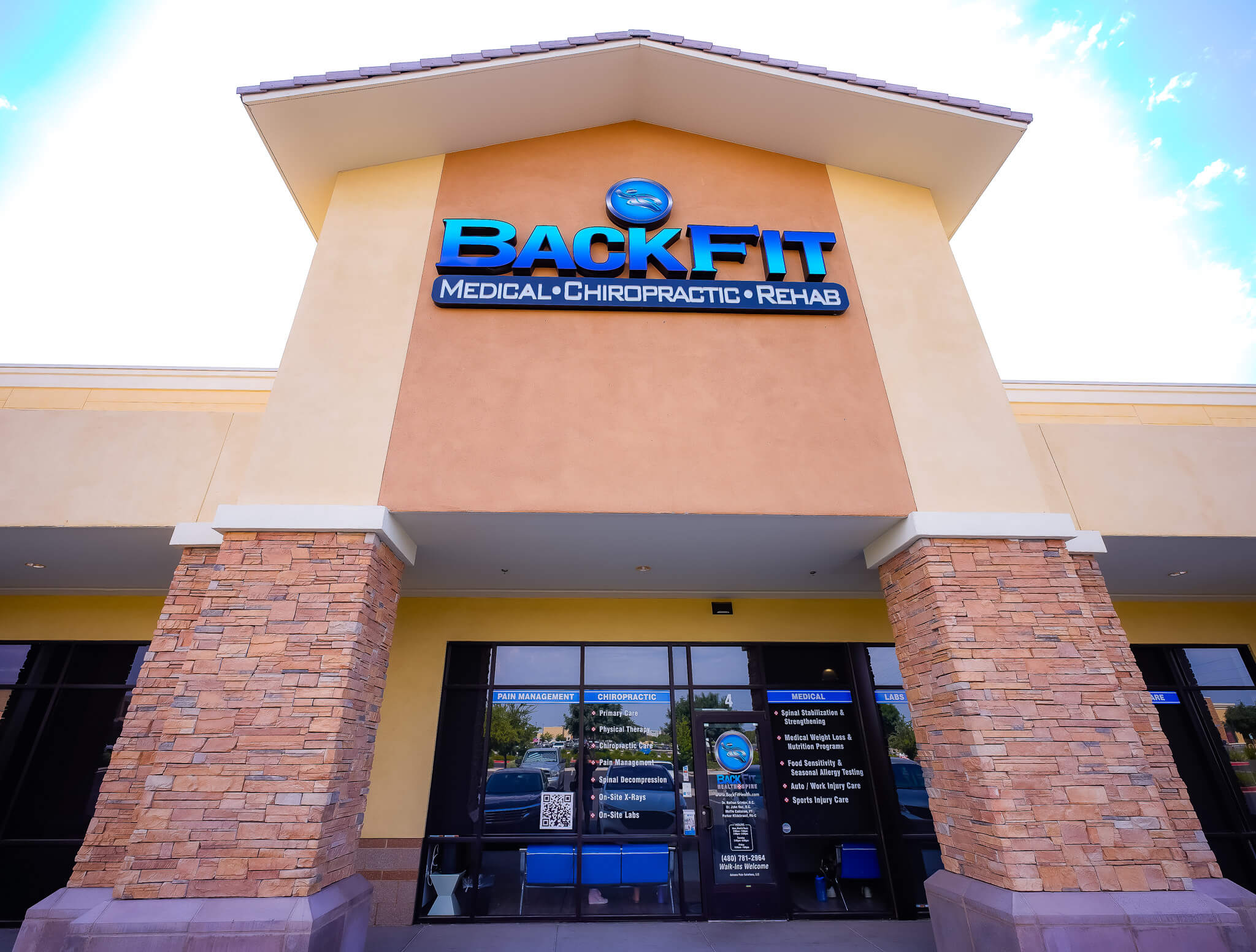 BackFit-front-office outside of BackFit office in Arizona