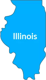 State outline of Illinois