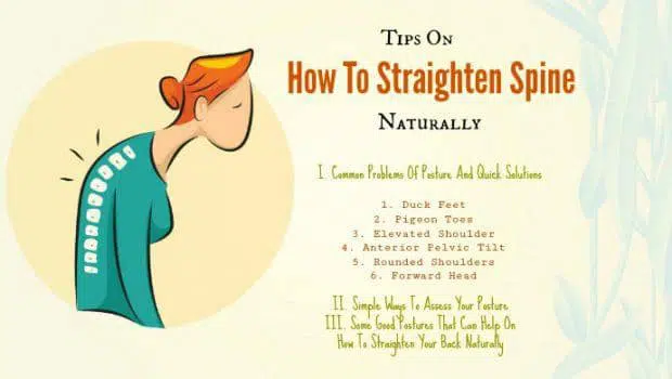 How to straighten spine naturally infographic